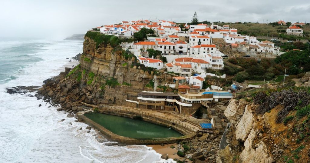 Azenhas do Mar, a quint village embedded into the cliffs of Portugal. 
