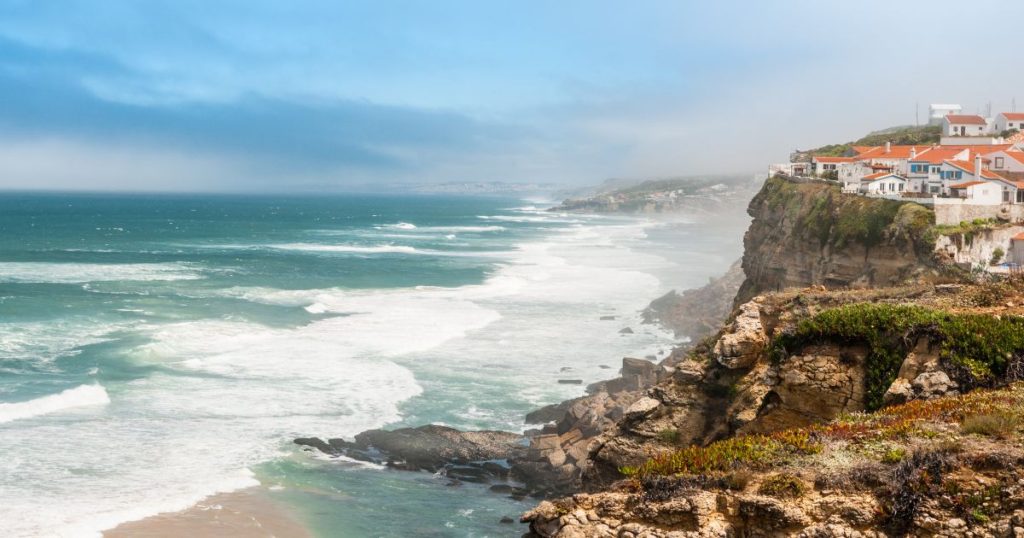 The cliffs along the coast of Azenhas do Mar. 